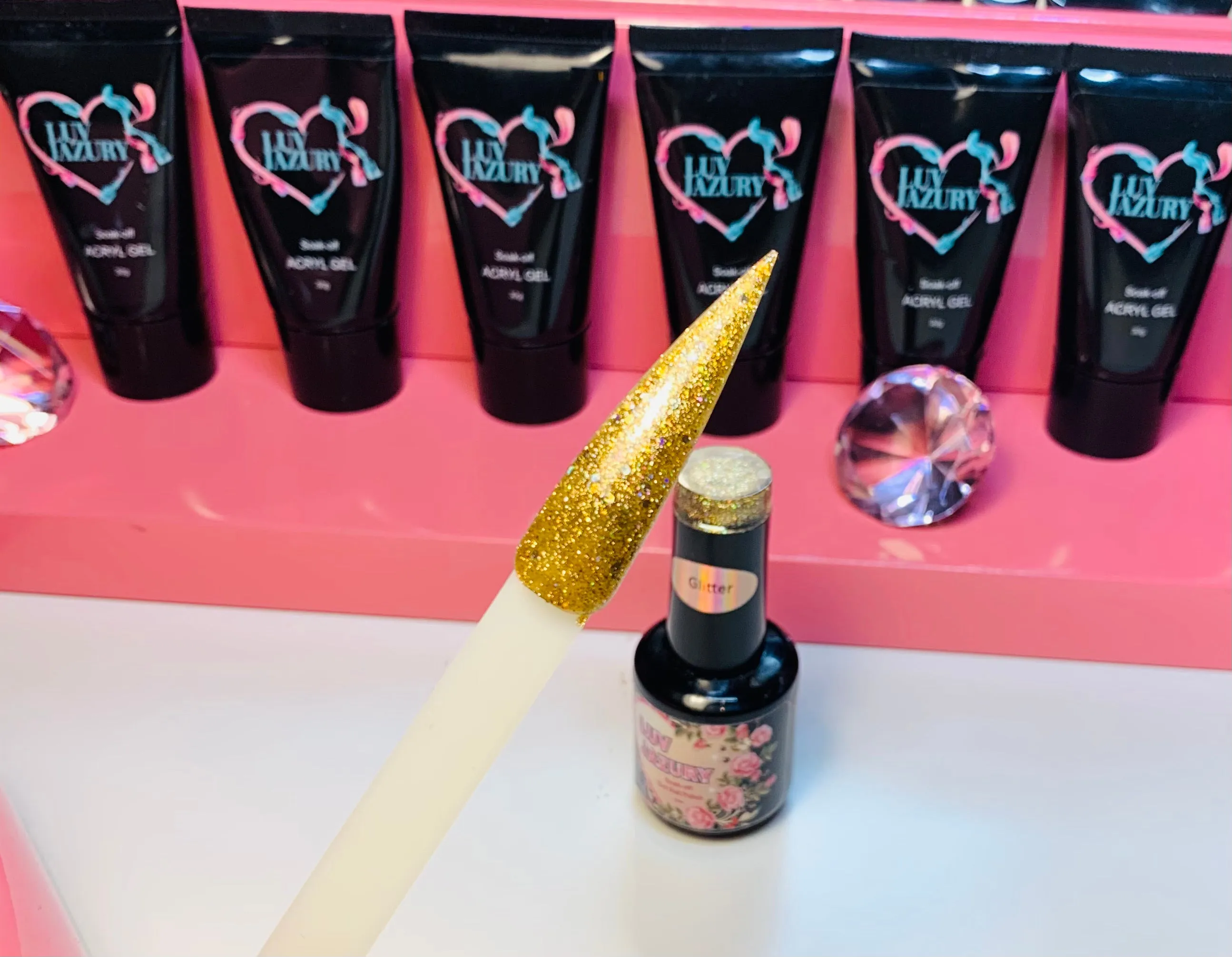 Gel Nail Polish Nail Art Supplies Gold Glitter