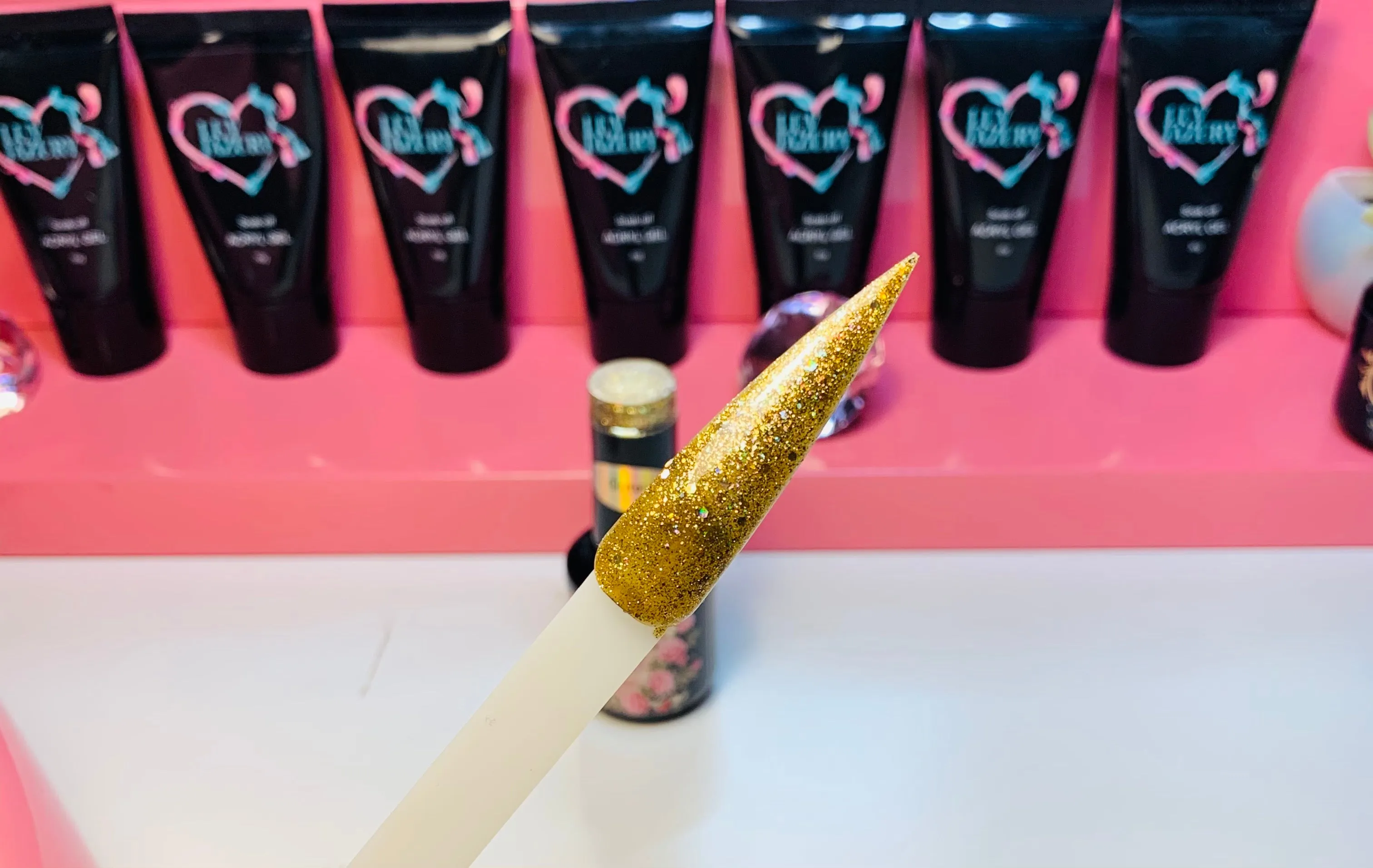 Gel Nail Polish Nail Art Supplies Gold Glitter