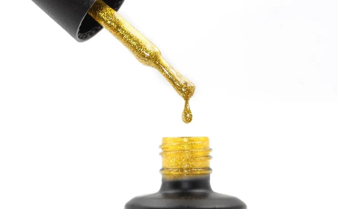 Gel Nail Polish Nail Art Supplies Gold Glitter