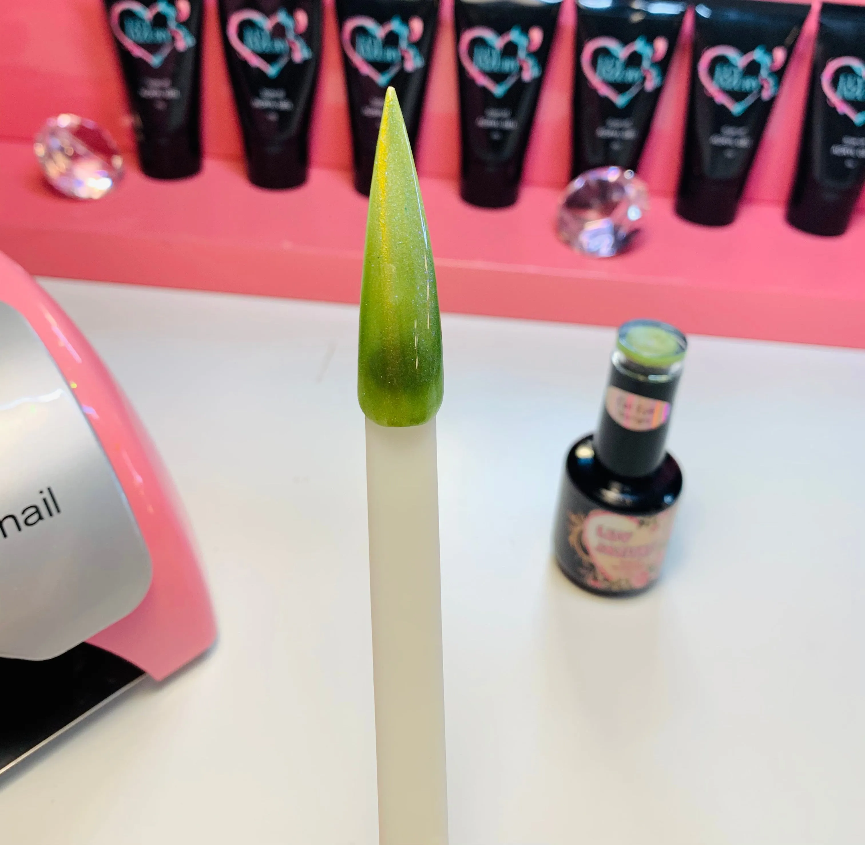 Gel Nail Polish Nail Art Supplies Green Cateye