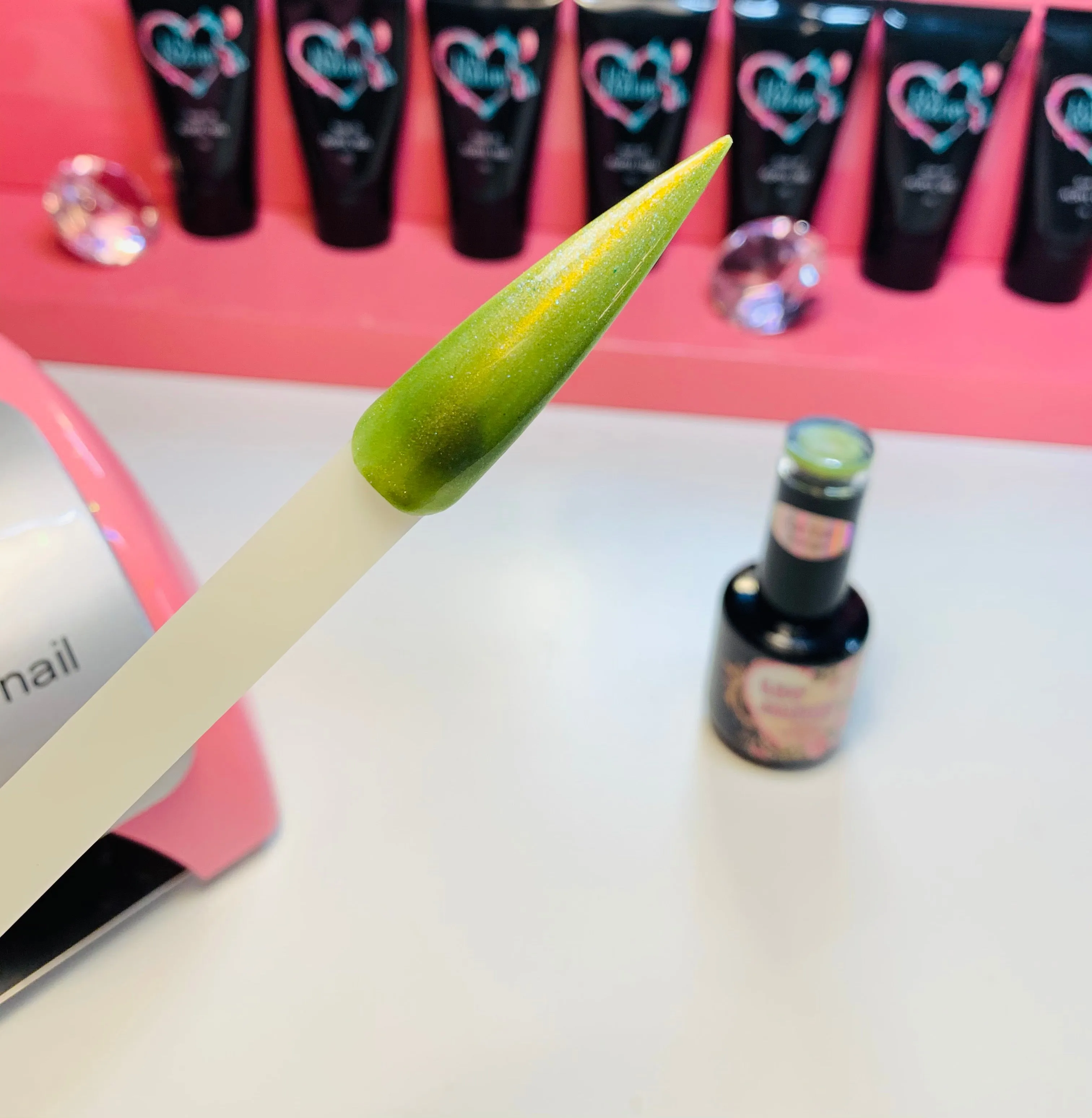Gel Nail Polish Nail Art Supplies Green Cateye