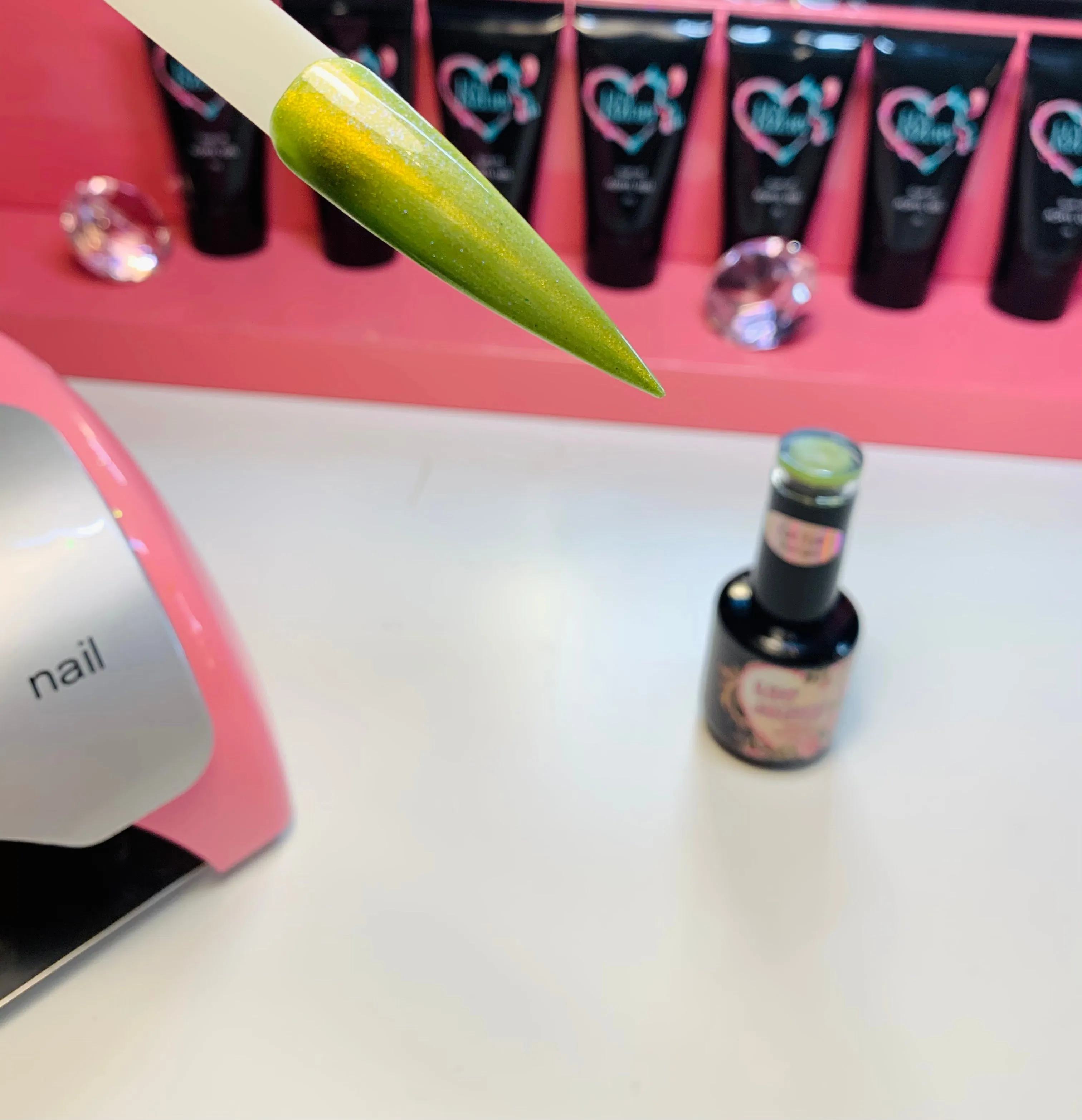 Gel Nail Polish Nail Art Supplies Green Cateye