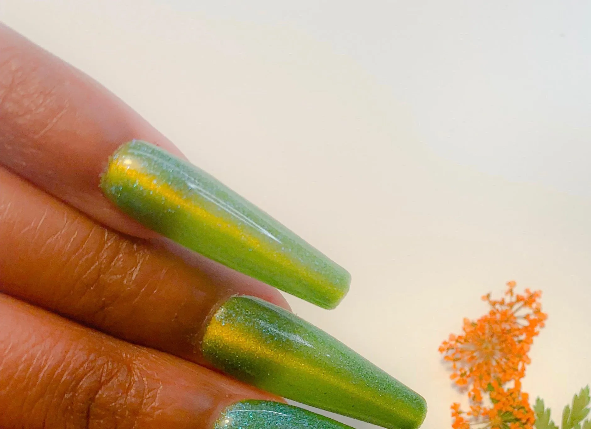 Gel Nail Polish Nail Art Supplies Green Cateye