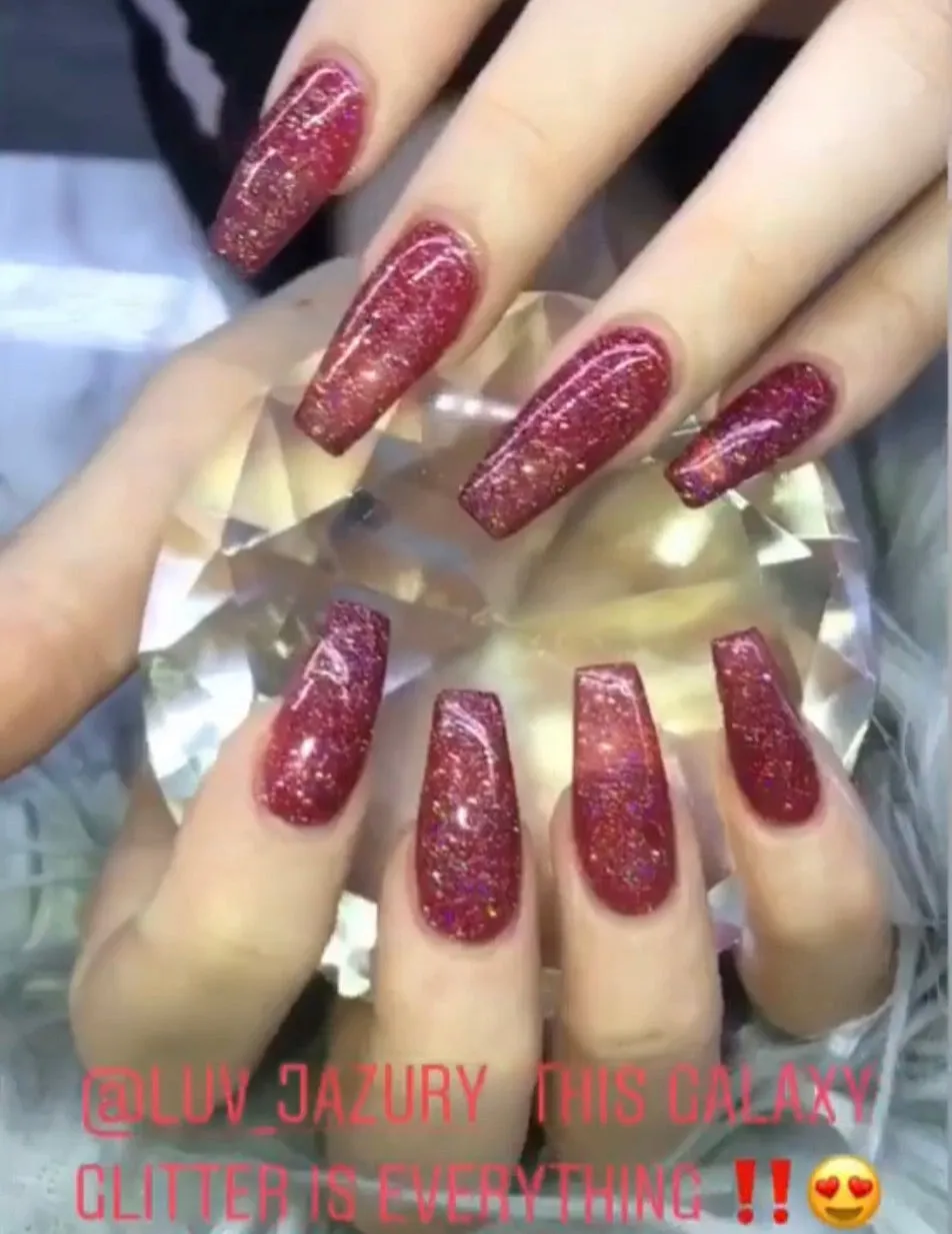 Gel Nail Polish Nail Art Supplies Red Glitter