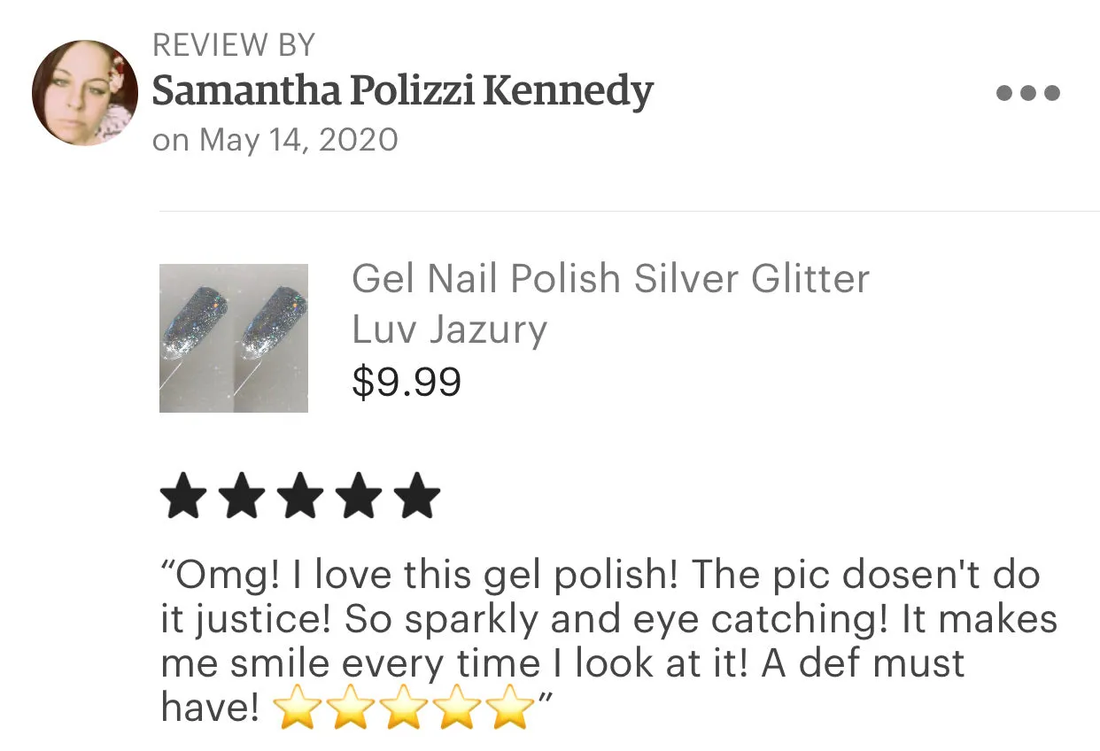 Gel Nail Polish Nail Art Supplies Silver Glitter