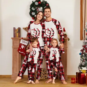 Generations Christmas Elk Round Neck Family Parent-child Soft Two-piece Pajamas