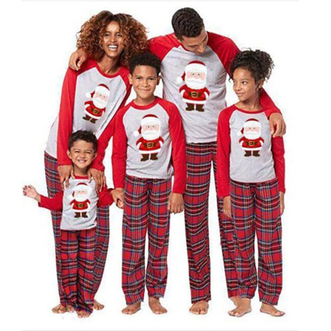 Generations Christmas Elk Round Neck Family Parent-child Soft Two-piece Pajamas