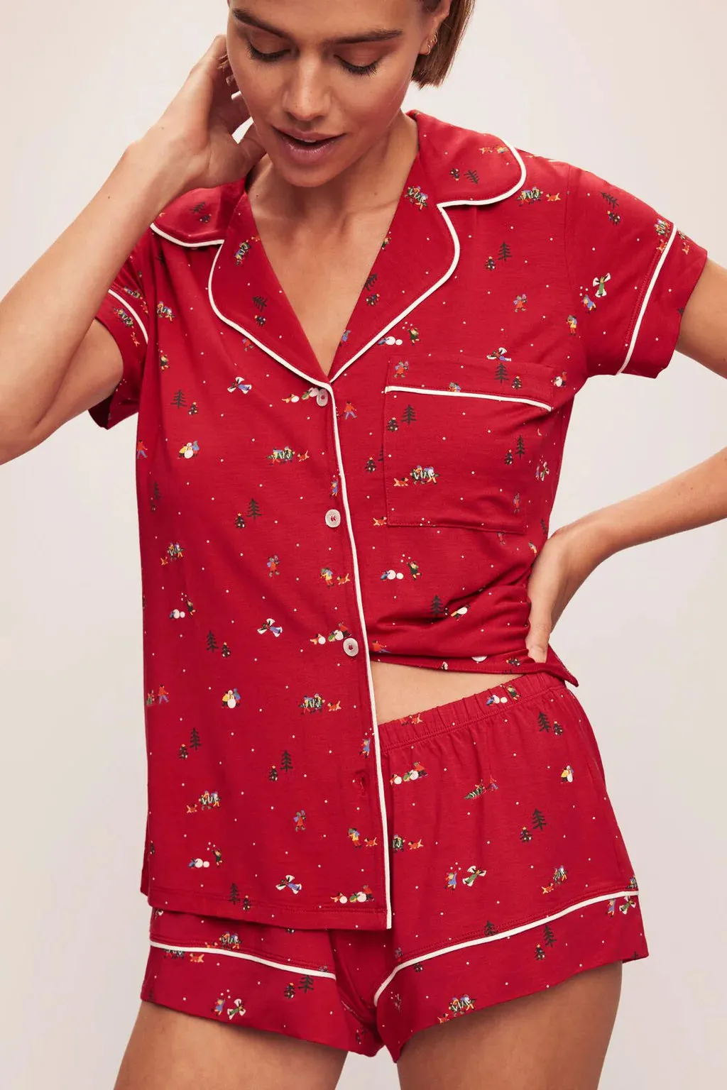 Gisele Printed Modal Shortie Short PJ Set