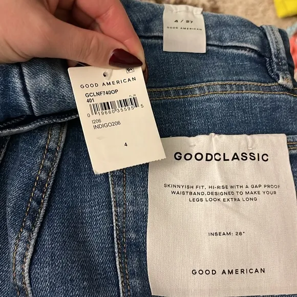 Good American Good Classic Jeans Size 4/27 Inseam 28”