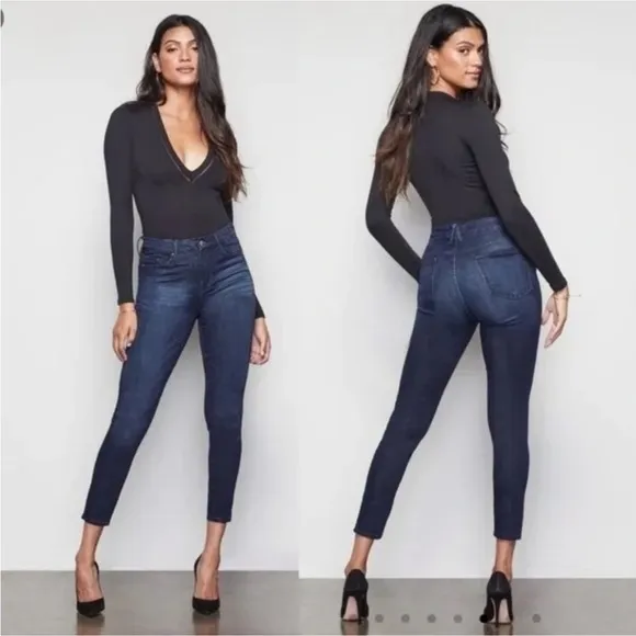 Good American Good Waist Crop Jeans