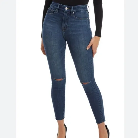 Good American Good Waist Crop Jeans
