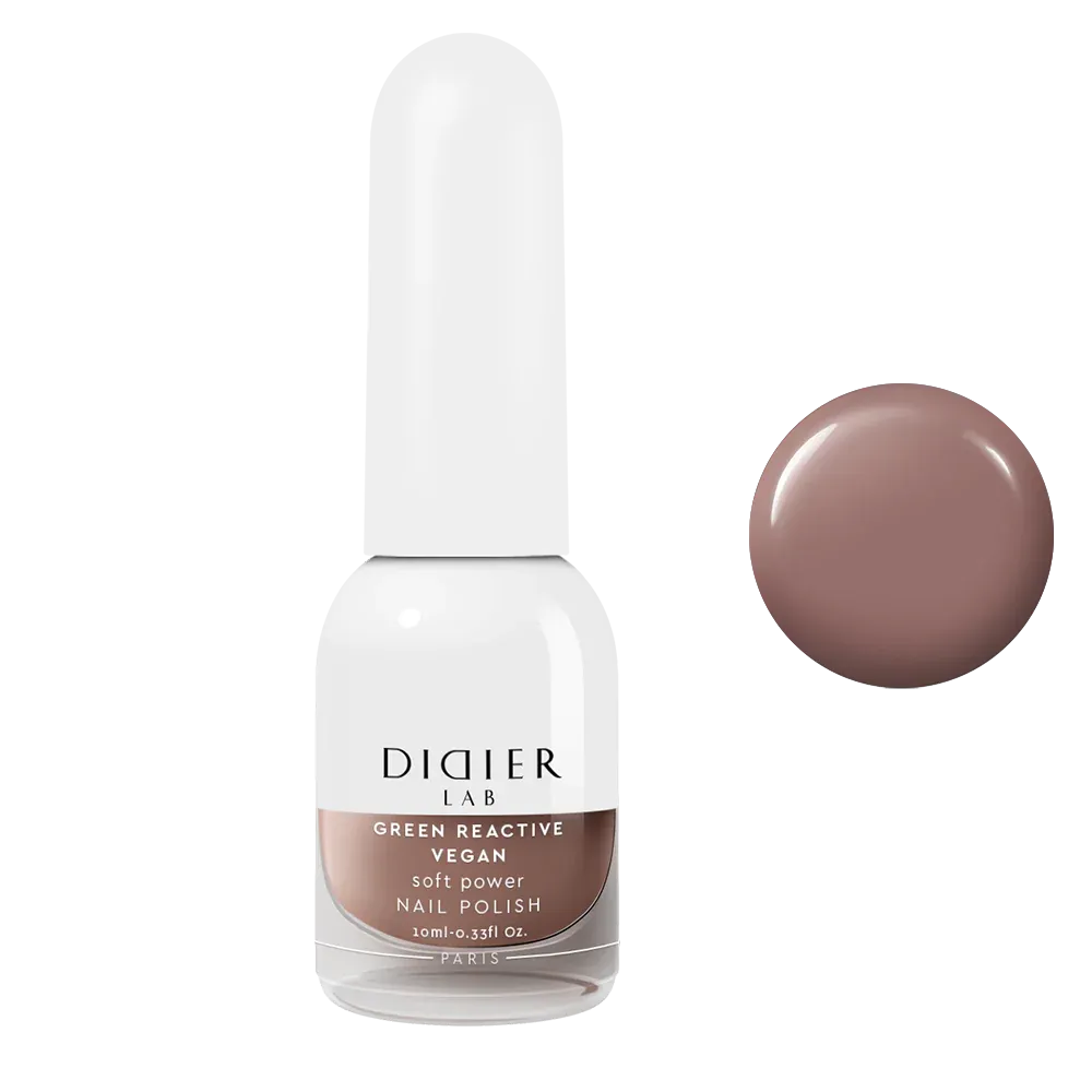 Green Reactive Vegan Nail Polish, Didier Lab, Soft Power, 10 ml