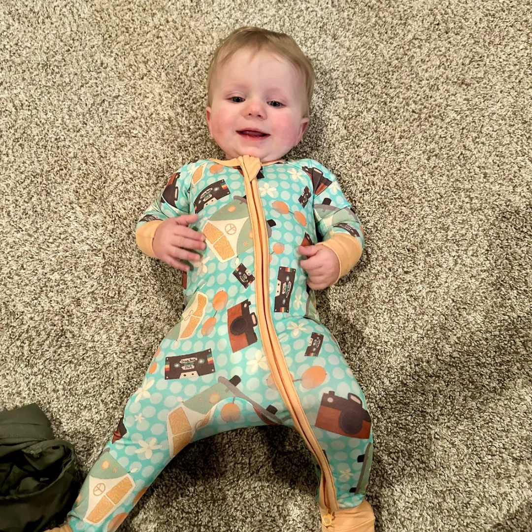 Groovy Tunes Convertible Romper Pajamas