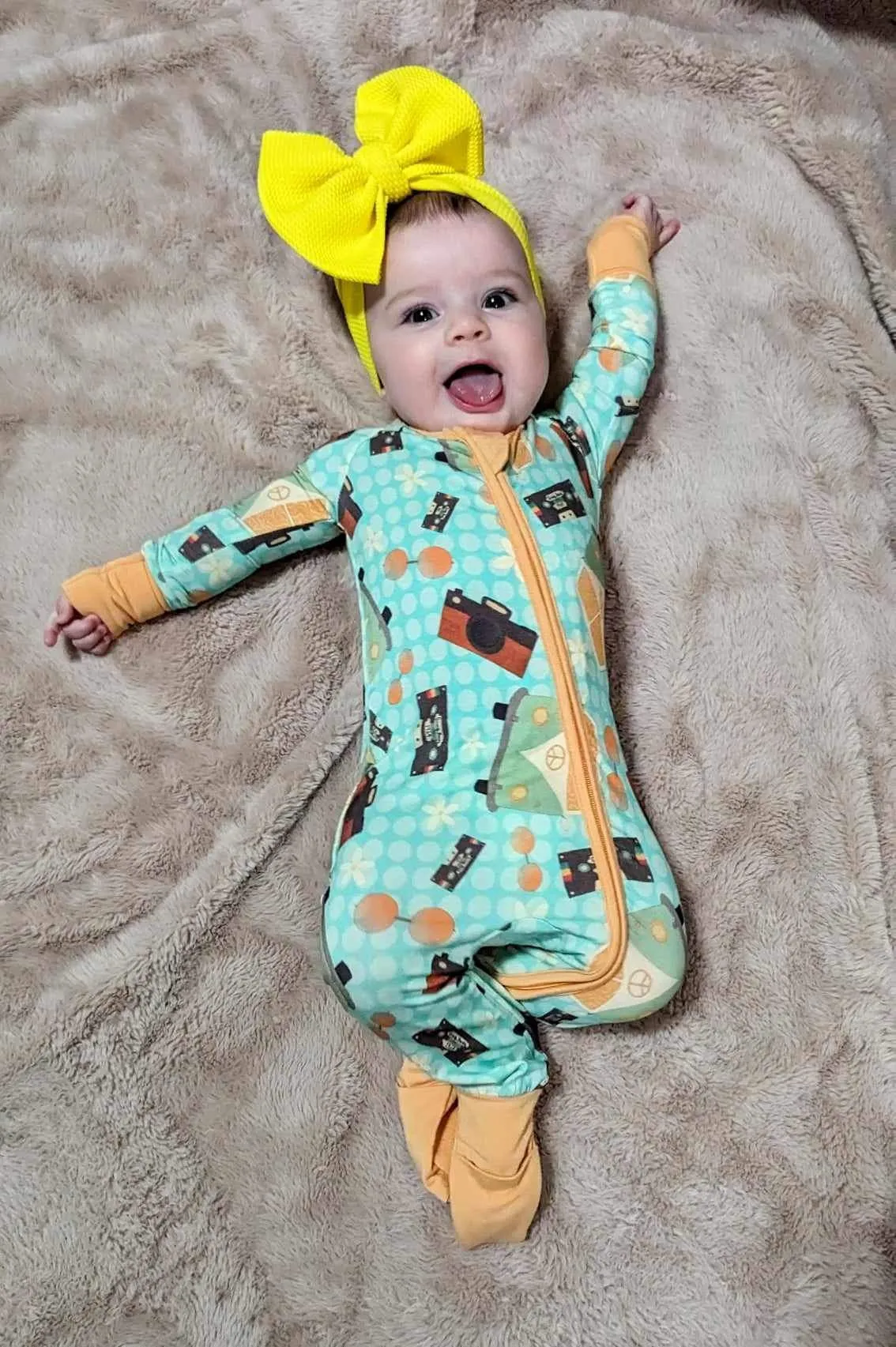 Groovy Tunes Convertible Romper Pajamas