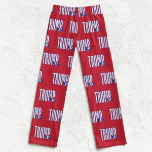 He's Our President, No.47 Is Back To The White House - US Elections Pajama Pants - Gift For Conservative Supporters