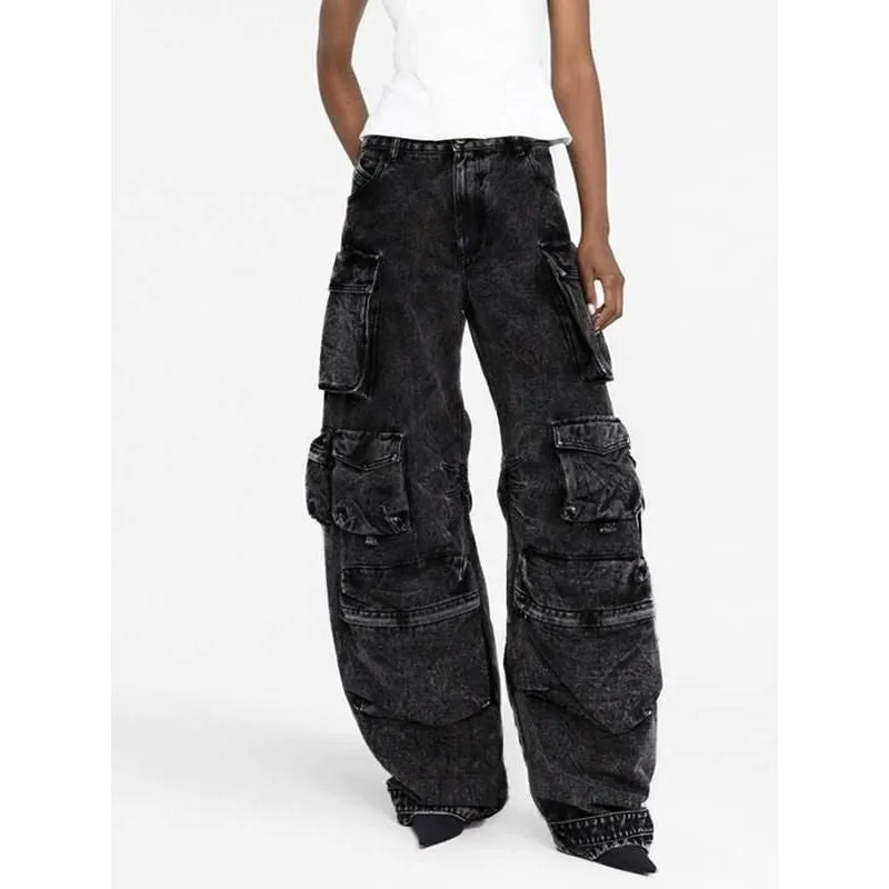 High Waist Camouflage Casual Jeans
