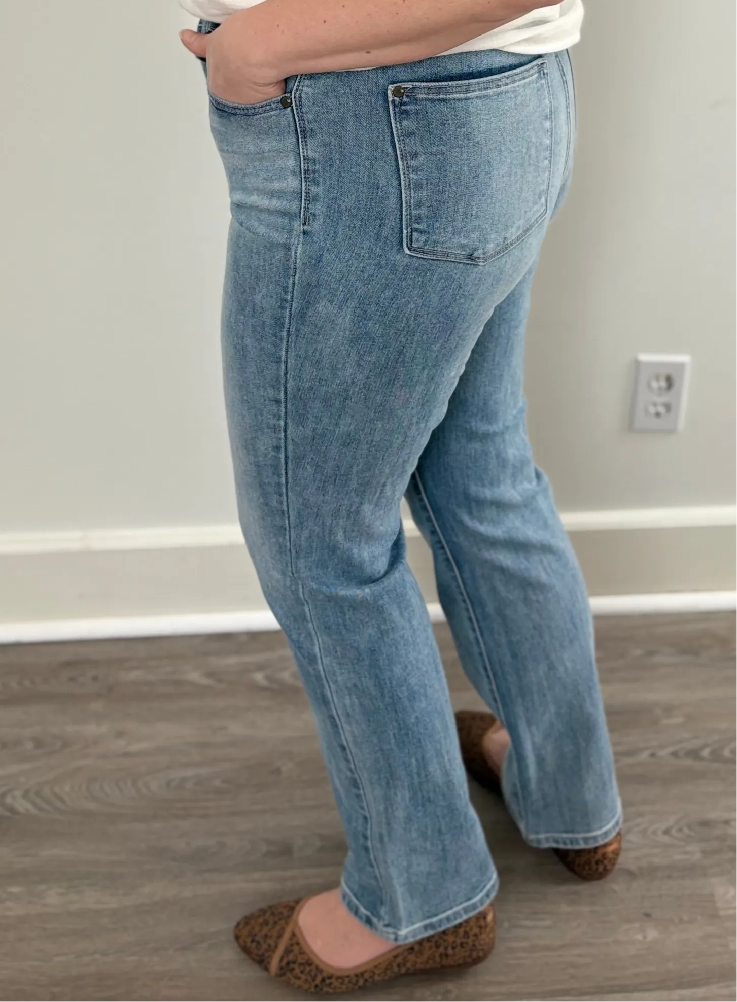 High Waist Dad Straight Leg Jeans