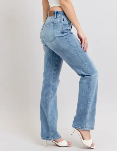 High Waist Dad Straight Leg Jeans
