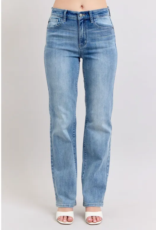 High Waist Dad Straight Leg Jeans