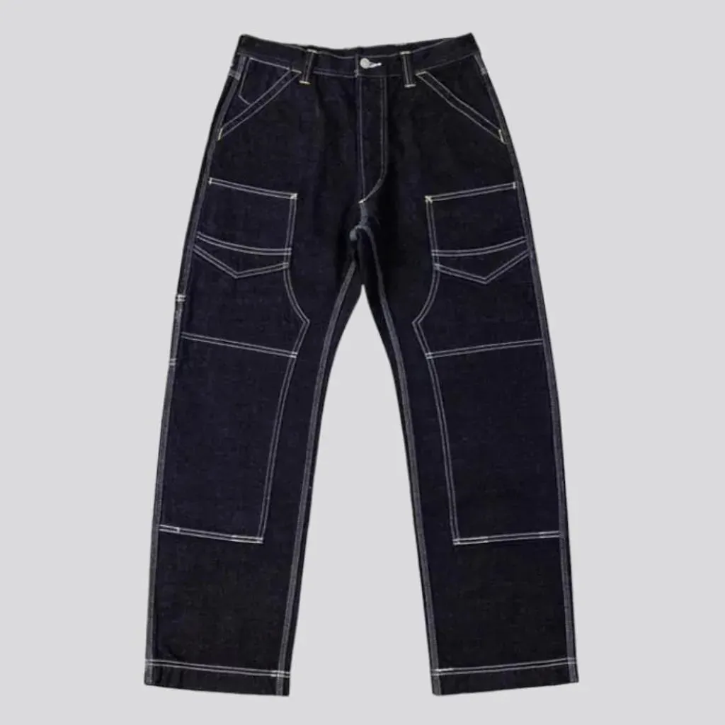 High-waist men's duty jeans