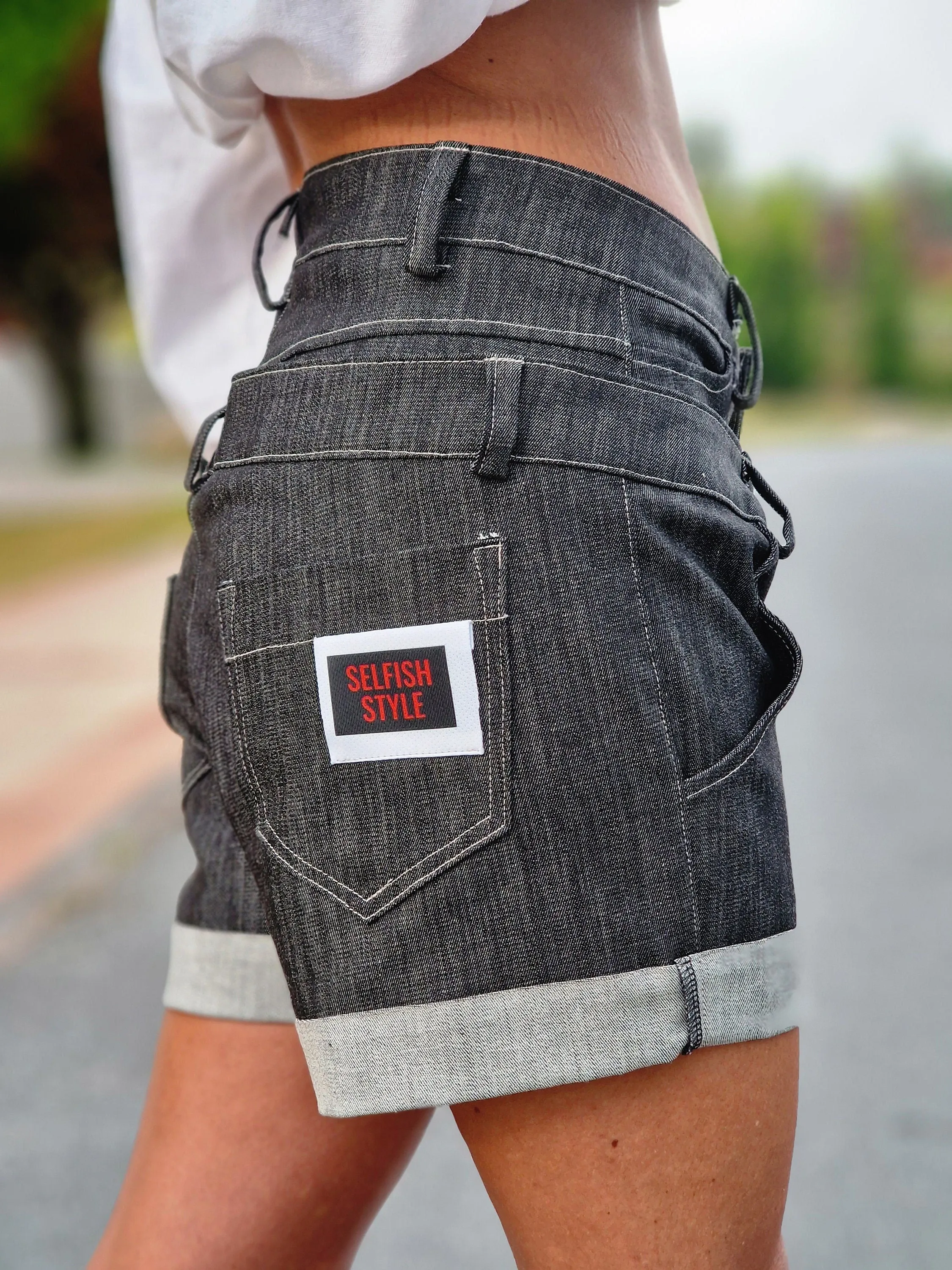 High Waist Shorts,Double Belt Shorts, Short Jeans, Avant-garde Pants, Extravagant Short Pants, Party Pants, Sexy Shorts, Women Jeans