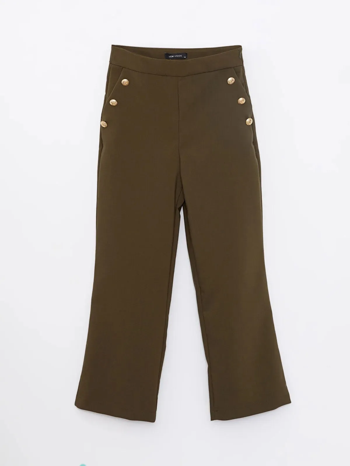High Waist Slim Fit Straight Women Trousers