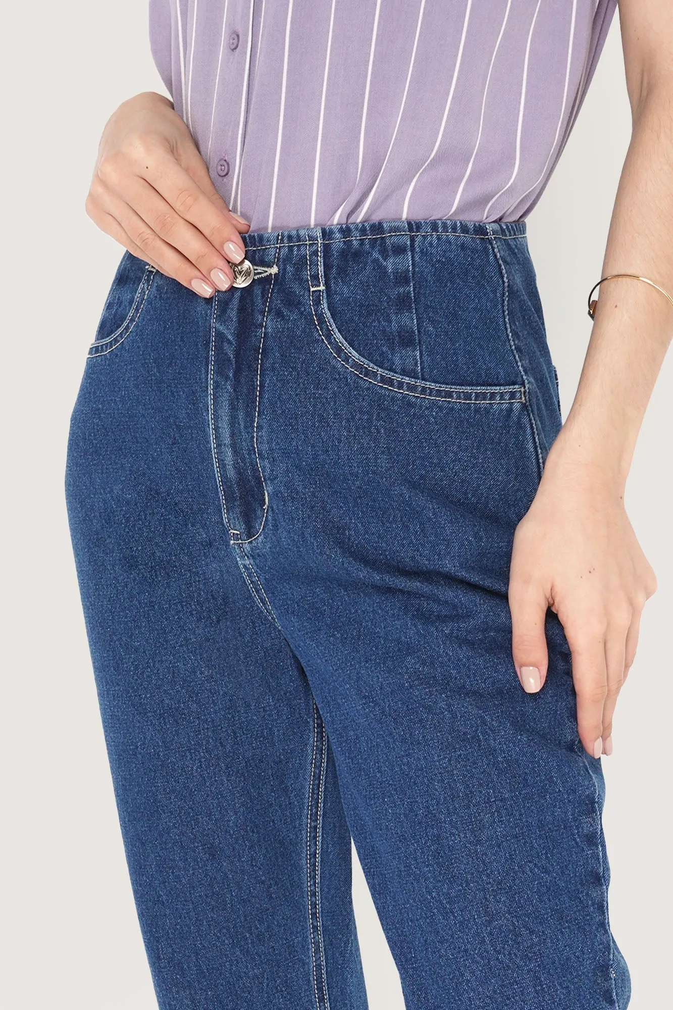 High Waist Slim Jeans