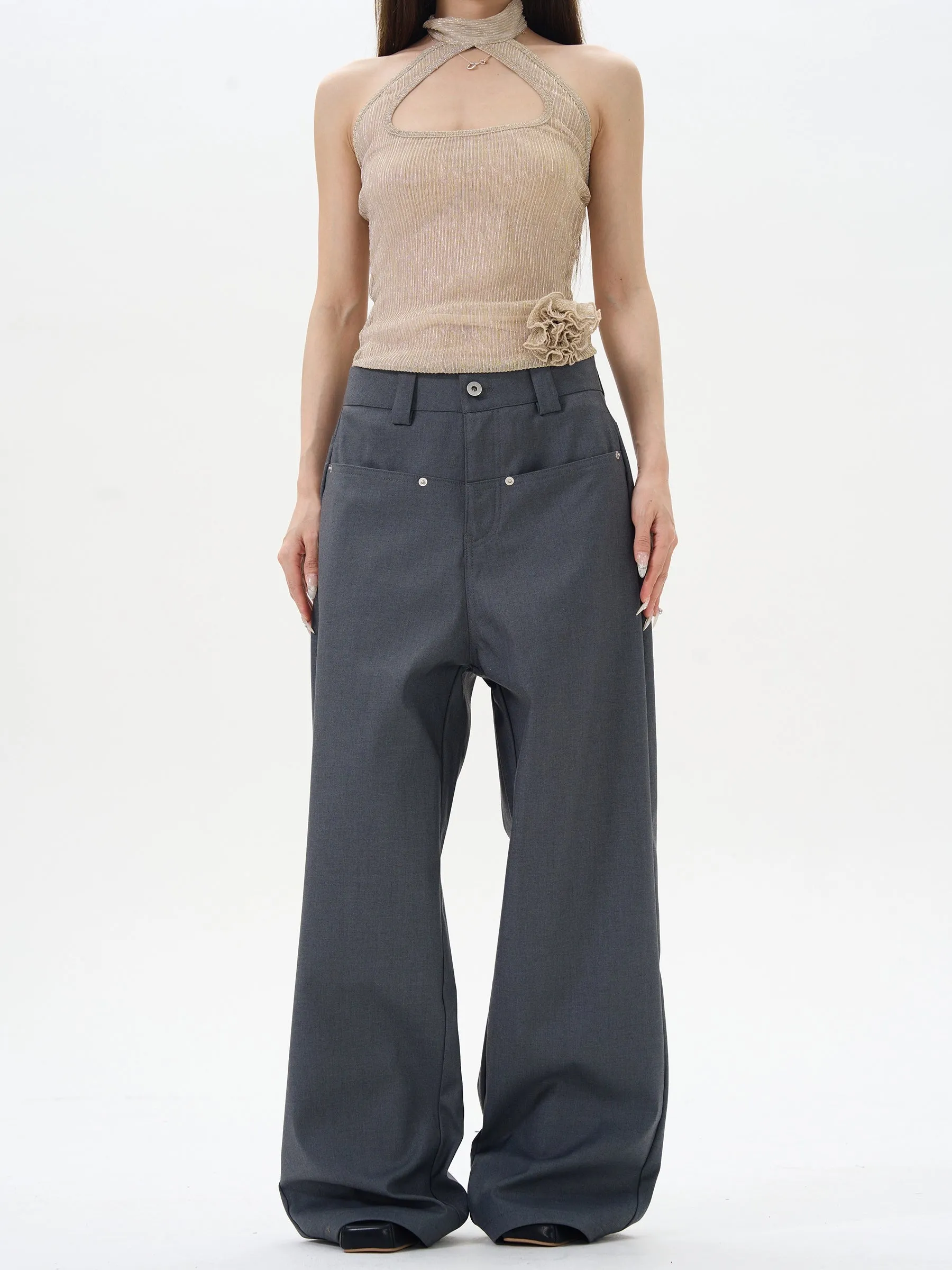 High Waist Straight Leg Jeans