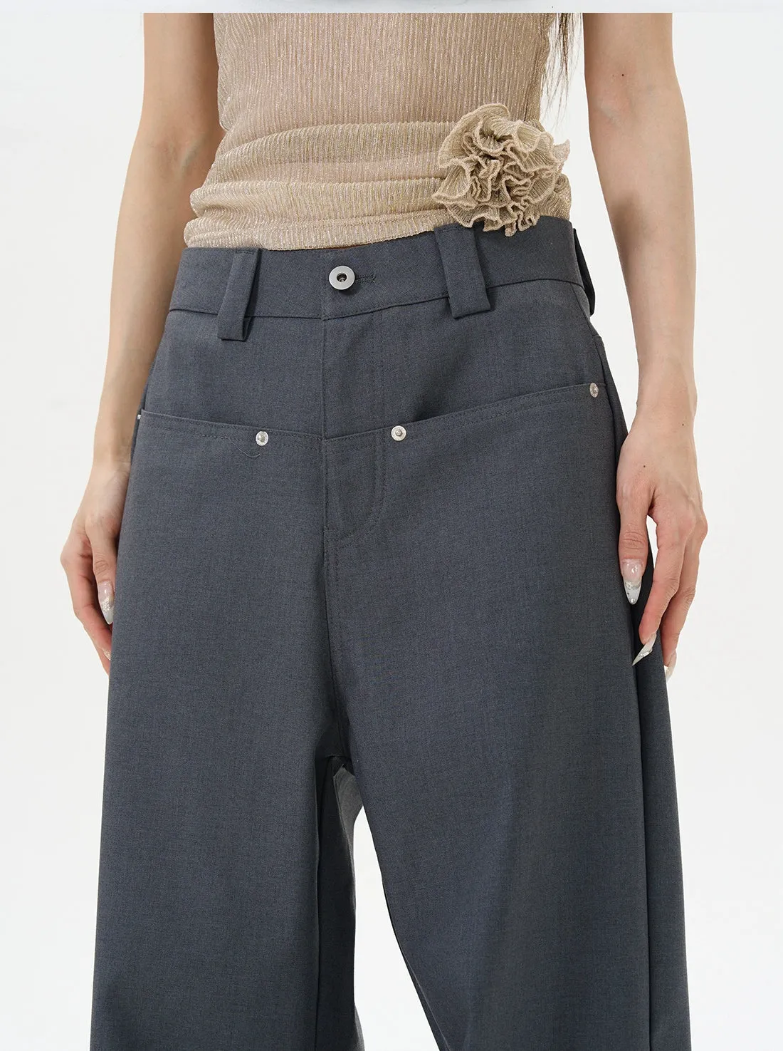High Waist Straight Leg Jeans