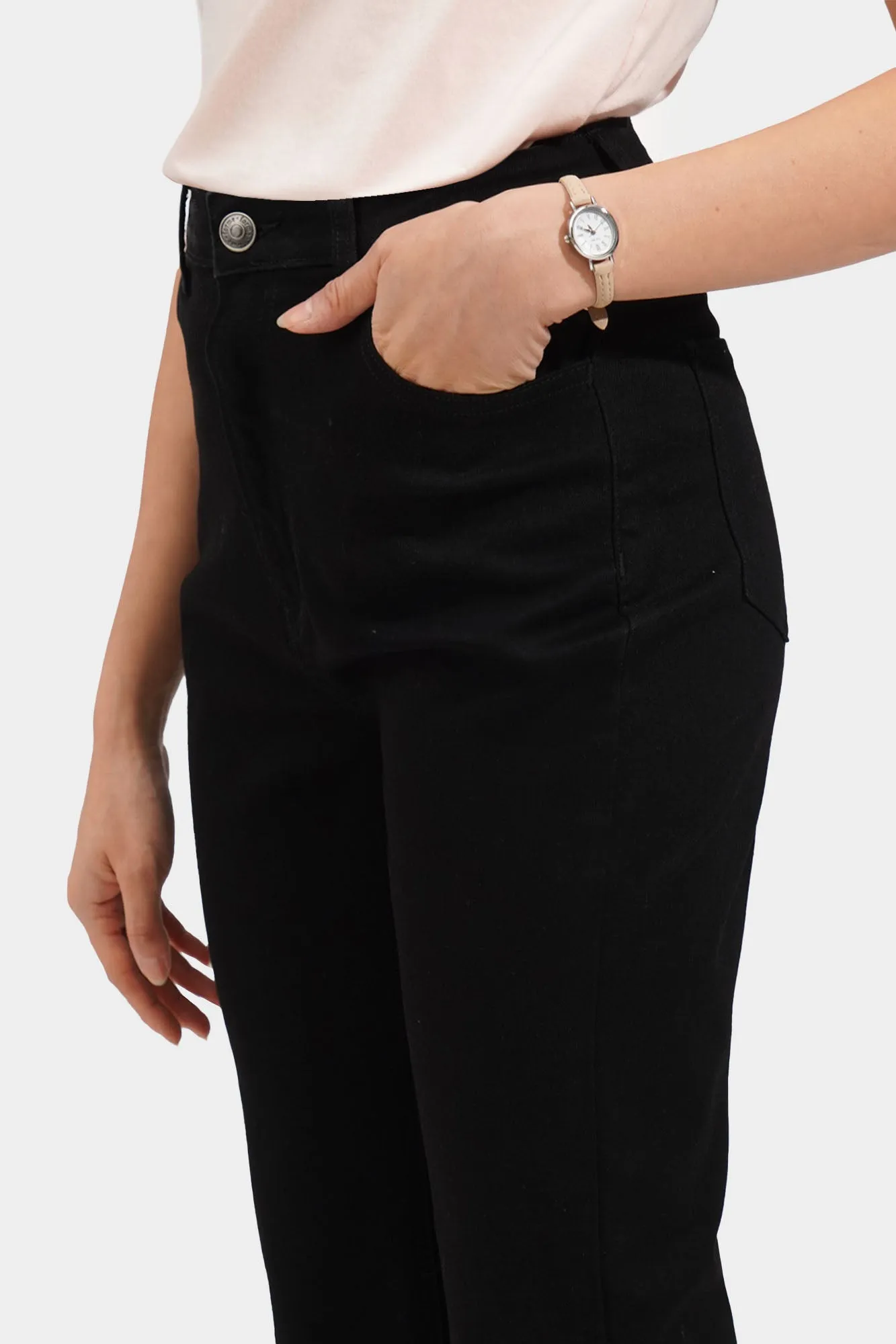 High Waist Tapered Jeans