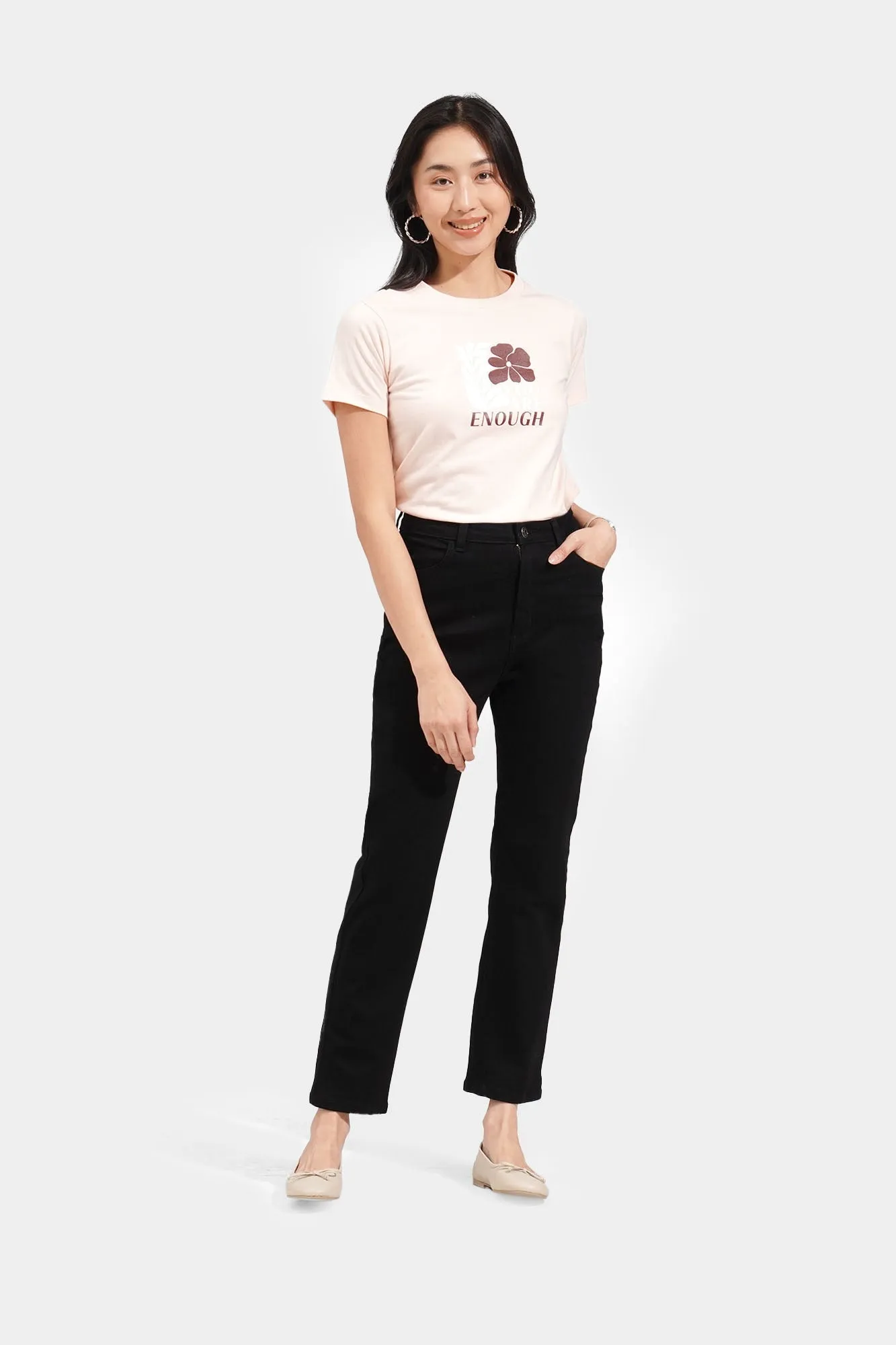 High Waist Tapered Jeans