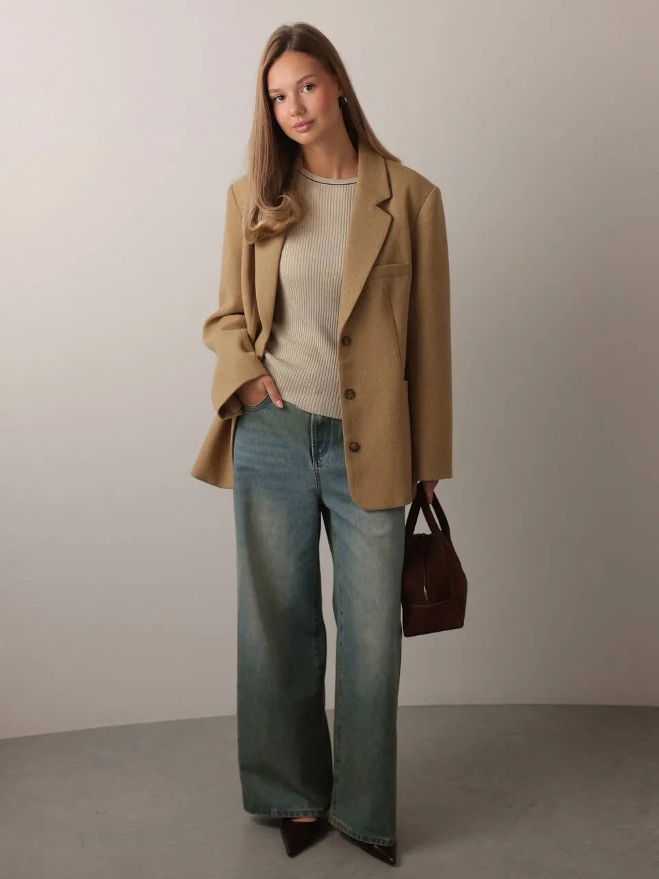 High-Waisted Wide Leg Jeans