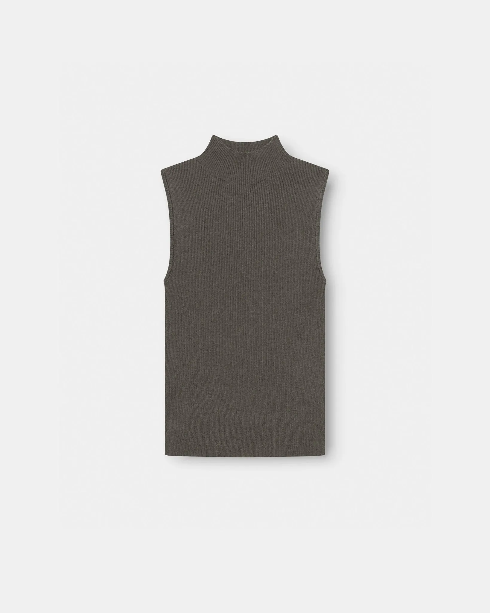 Highneck Knitted Top Grey