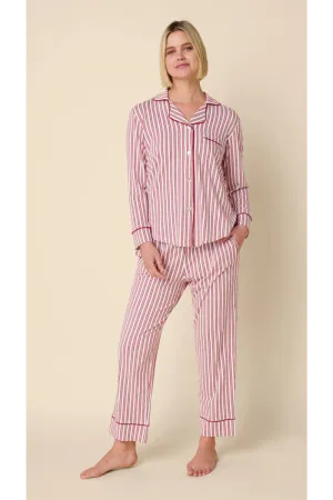Holiday Stripe Pima Knit Long-Sleeved Pajama