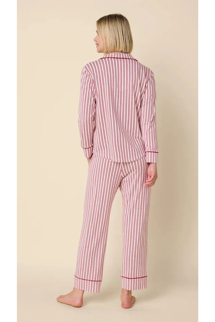 Holiday Stripe Pima Knit Long-Sleeved Pajama