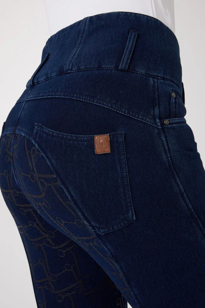 Horze Kacy Denim FS Breeches Dark Blue