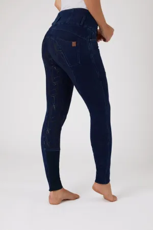 Horze Kacy Denim FS Breeches Dark Blue