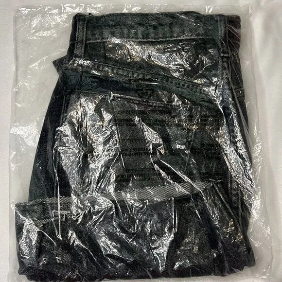 Hudson Jeans Blackened Metallic Denim Skirt Size 25
