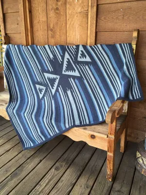Indigo Valley Serape Throw by Tasha Polizzi