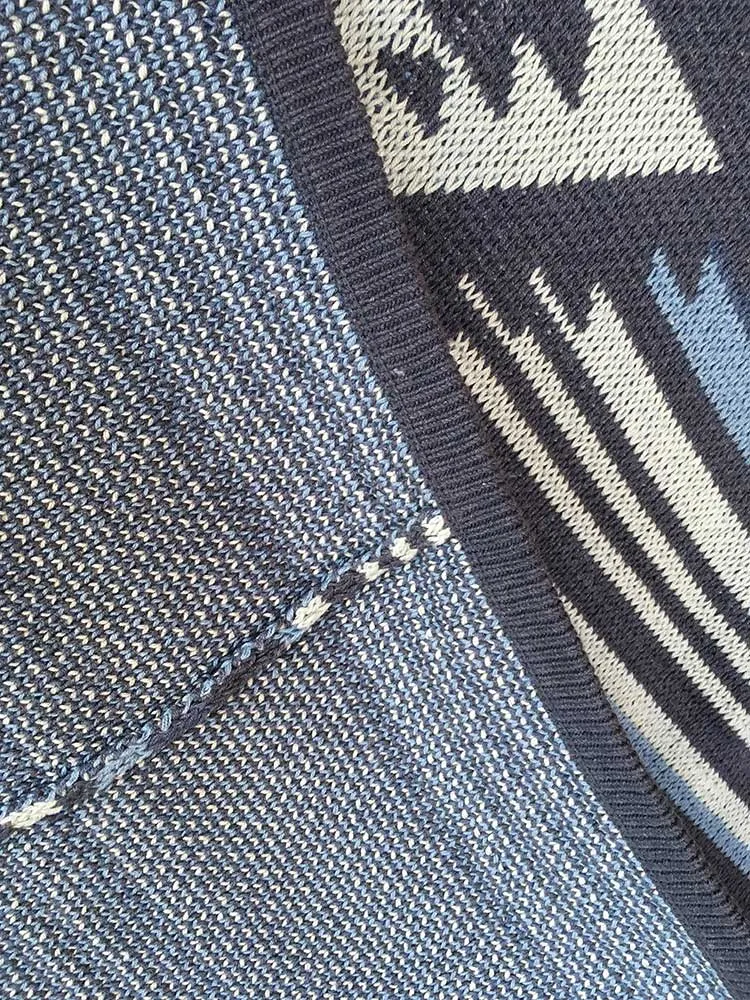 Indigo Valley Serape Throw by Tasha Polizzi