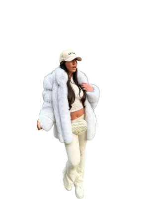 Isla™ | Natural White Long Collar Coat