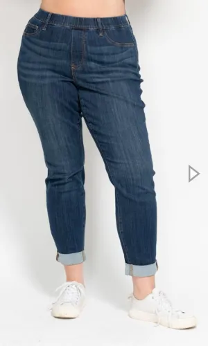   JB High Waist Cropped Pull On Jeans
