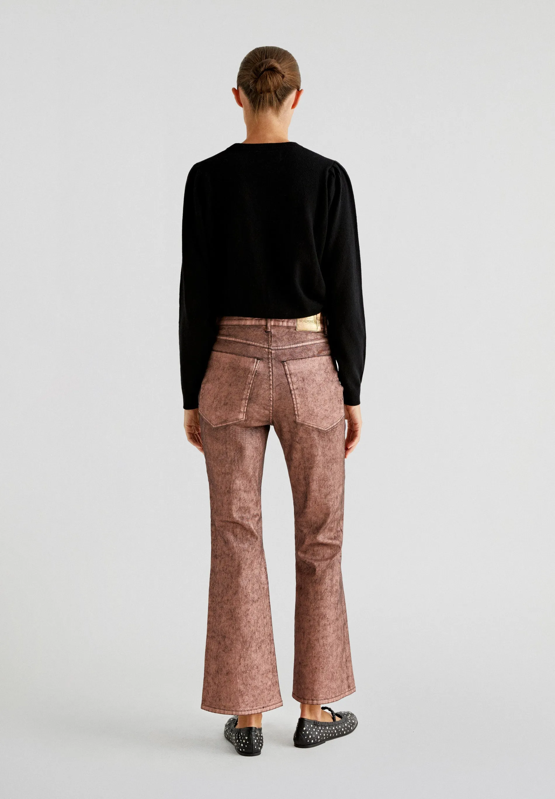 JEANS ANKLE FLARE FOIL