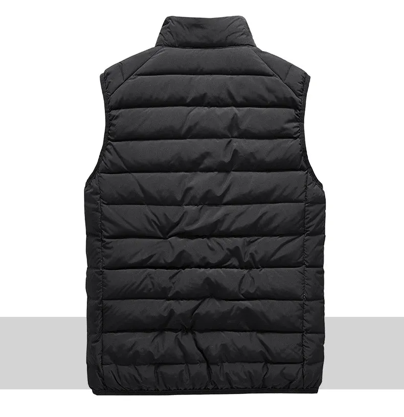 JEEP SPIRIT new men down vests autumn winter fashion thin warm waistcoat classic stand collar comfortable casual sports coat