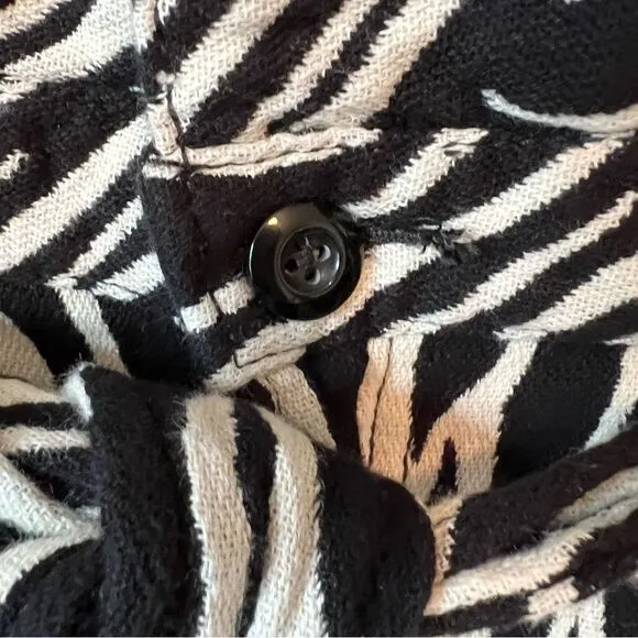 Joe's Jeans Calypso Zebra Print High Waist Paper Bag Shorts