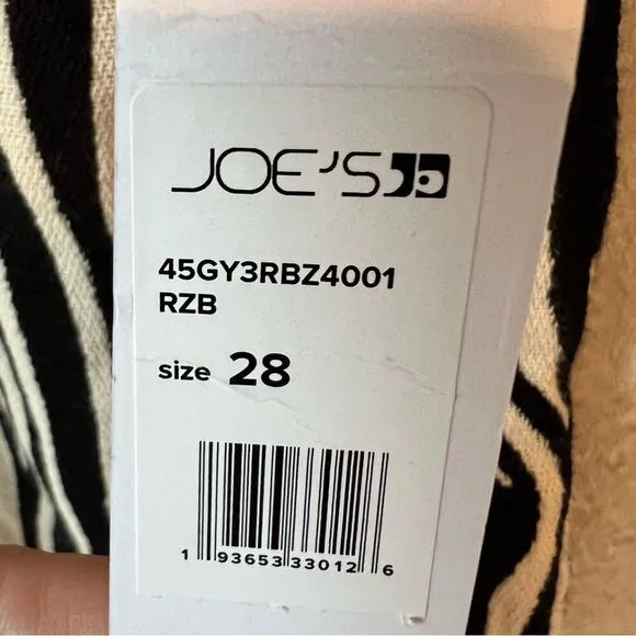 Joe's Jeans Calypso Zebra Print High Waist Paper Bag Shorts