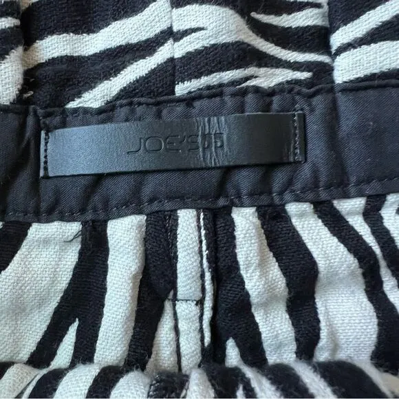 Joe's Jeans Calypso Zebra Print High Waist Paper Bag Shorts