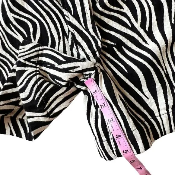 Joe's Jeans Calypso Zebra Print High Waist Paper Bag Shorts