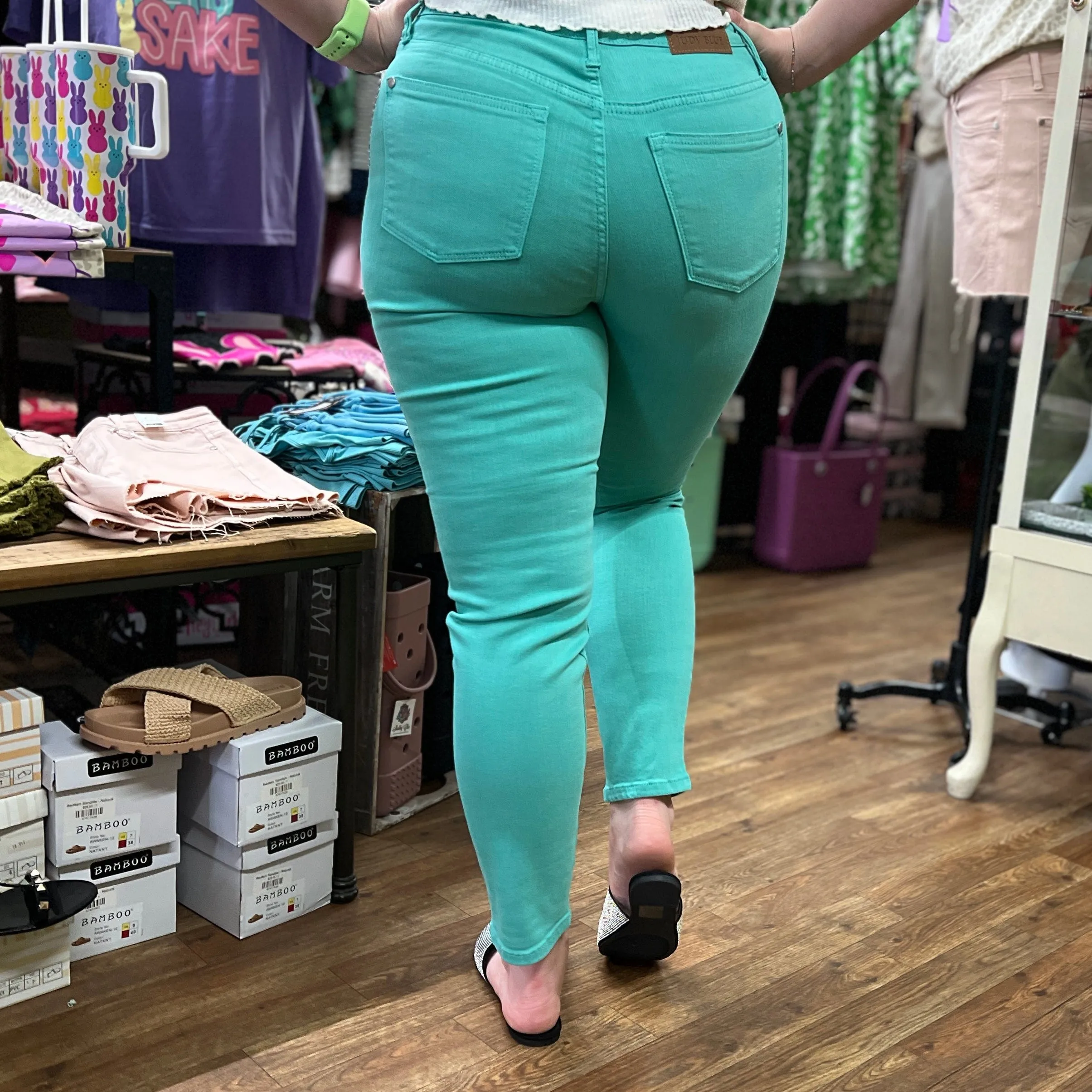 Judy Blue Aquamarine High Waist Slim Fit Jeans