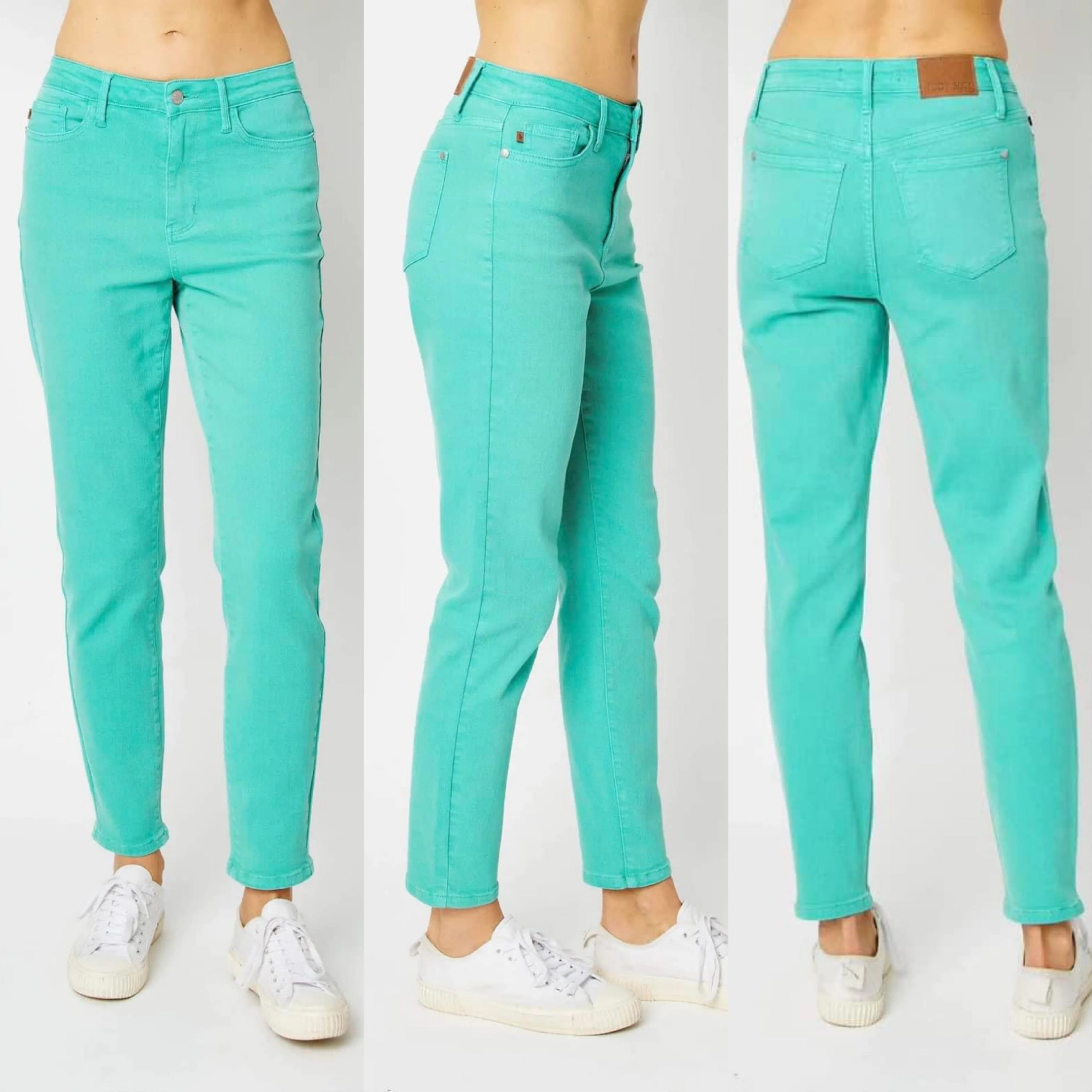 Judy Blue Aquamarine High Waist Slim Fit Jeans